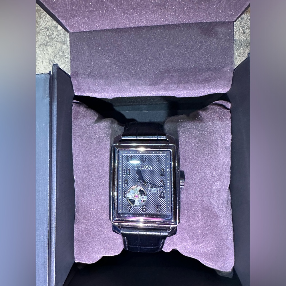 Bulova Blue and Silver Watch